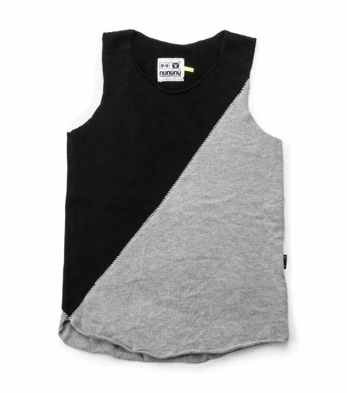half & half knit tanktop made by nununu