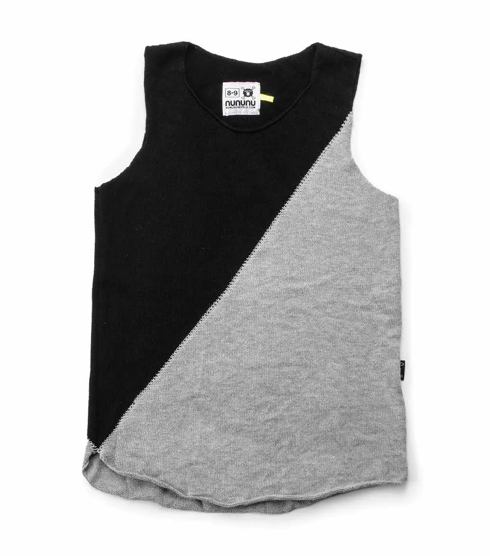 half & half knit tanktop sold by nununu