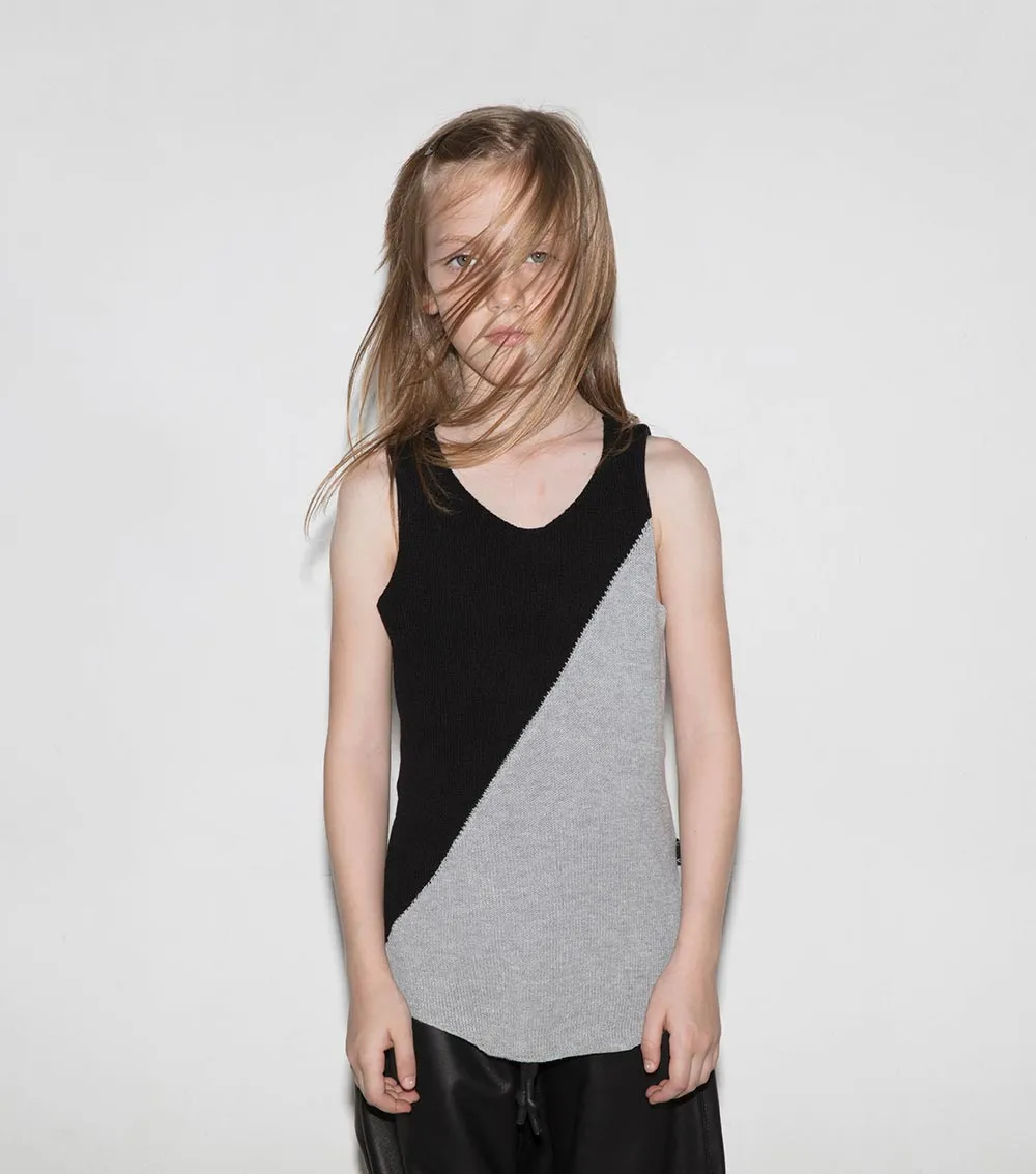 half & half knit tanktop sold by nununu product image thumbnail 2