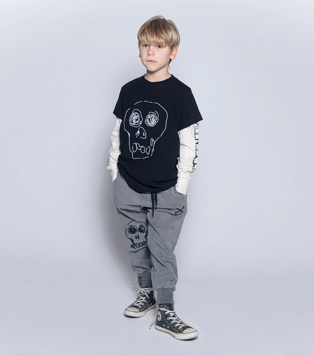 embroidered dazed skull shirt sold by nununu product image thumbnail 2