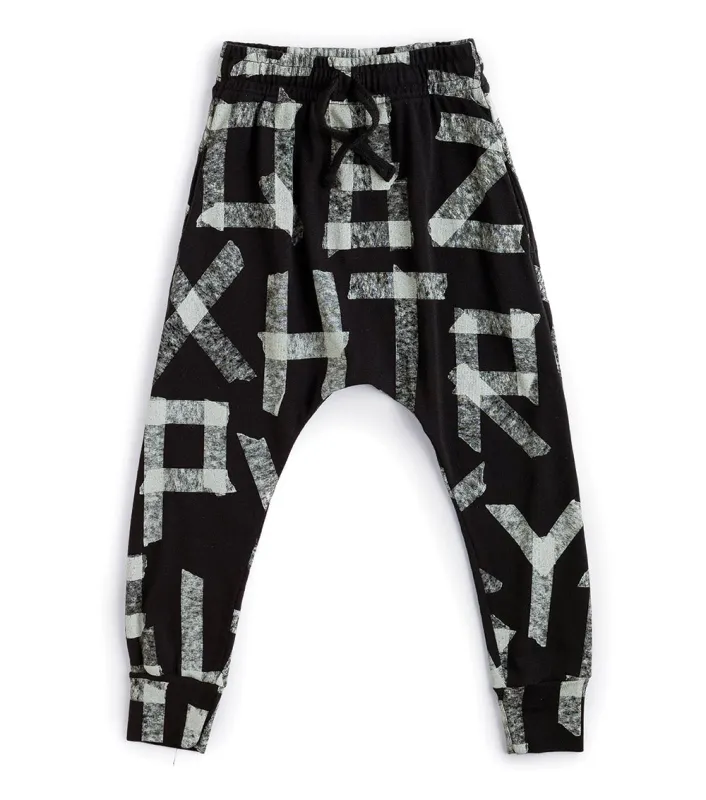 light masking tape baggy pants sold by nununu