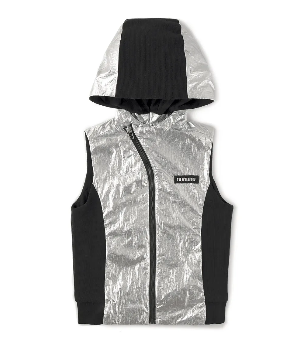 duo nylon hooded vest sold by nununu