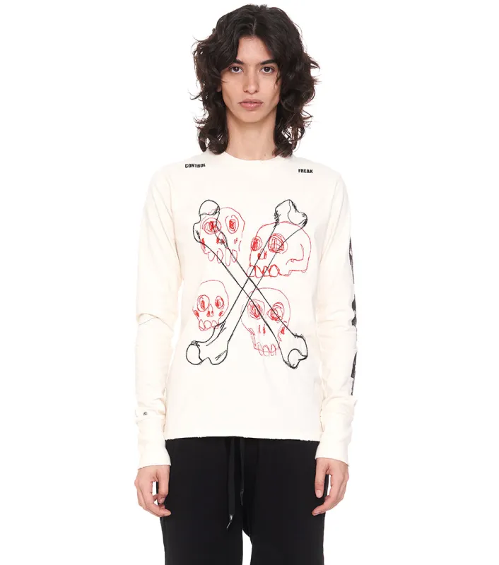 women's multi skull shirt sold by nununu