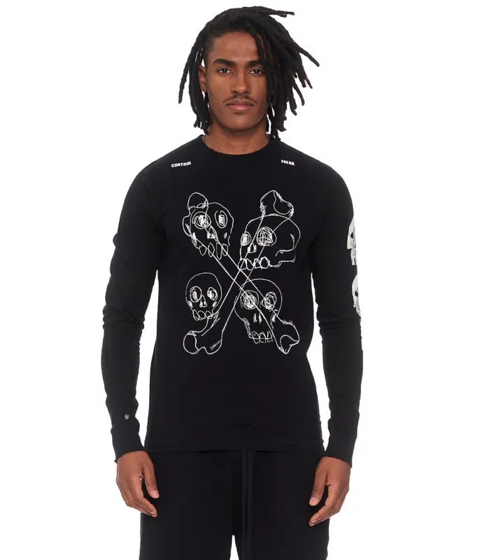 men's multi skull shirt sold by nununu
