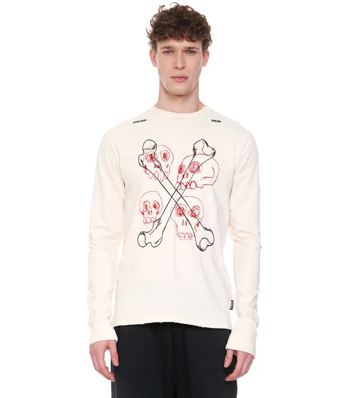 men's multi skull shirt sold by nununu