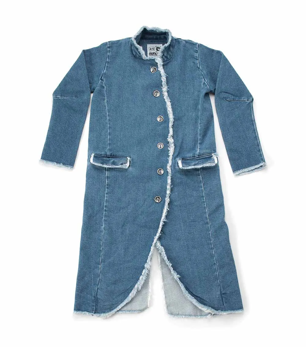 denim military coat sold by nununu