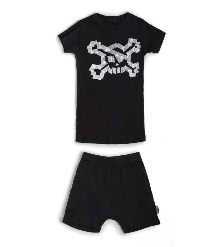 masking tape skull loungewear sold by nununu