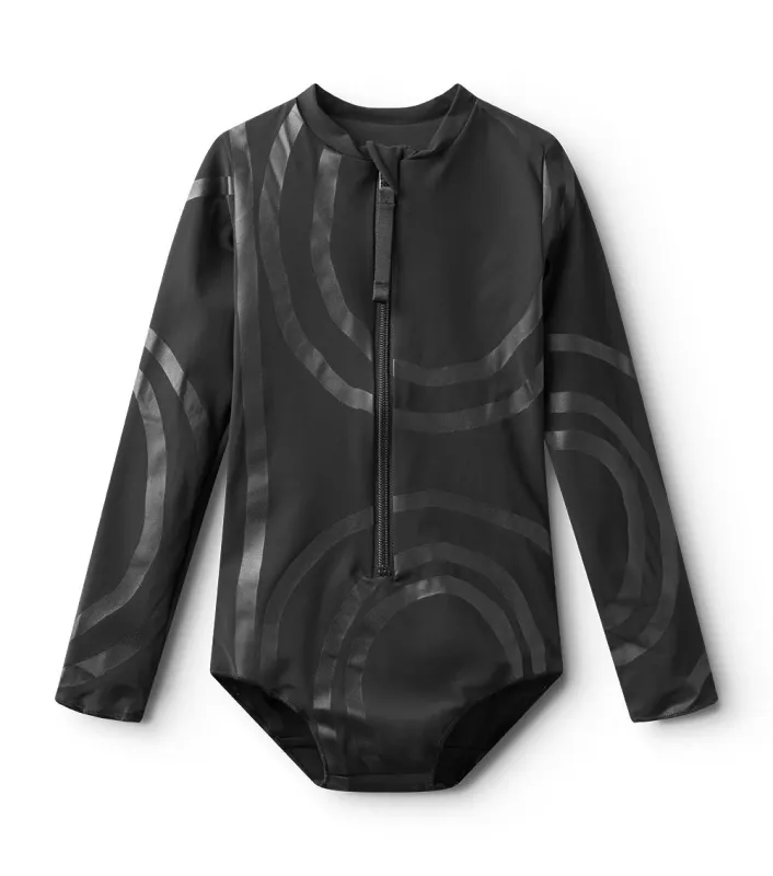 circle long sleeved swimsuit sold by nununu