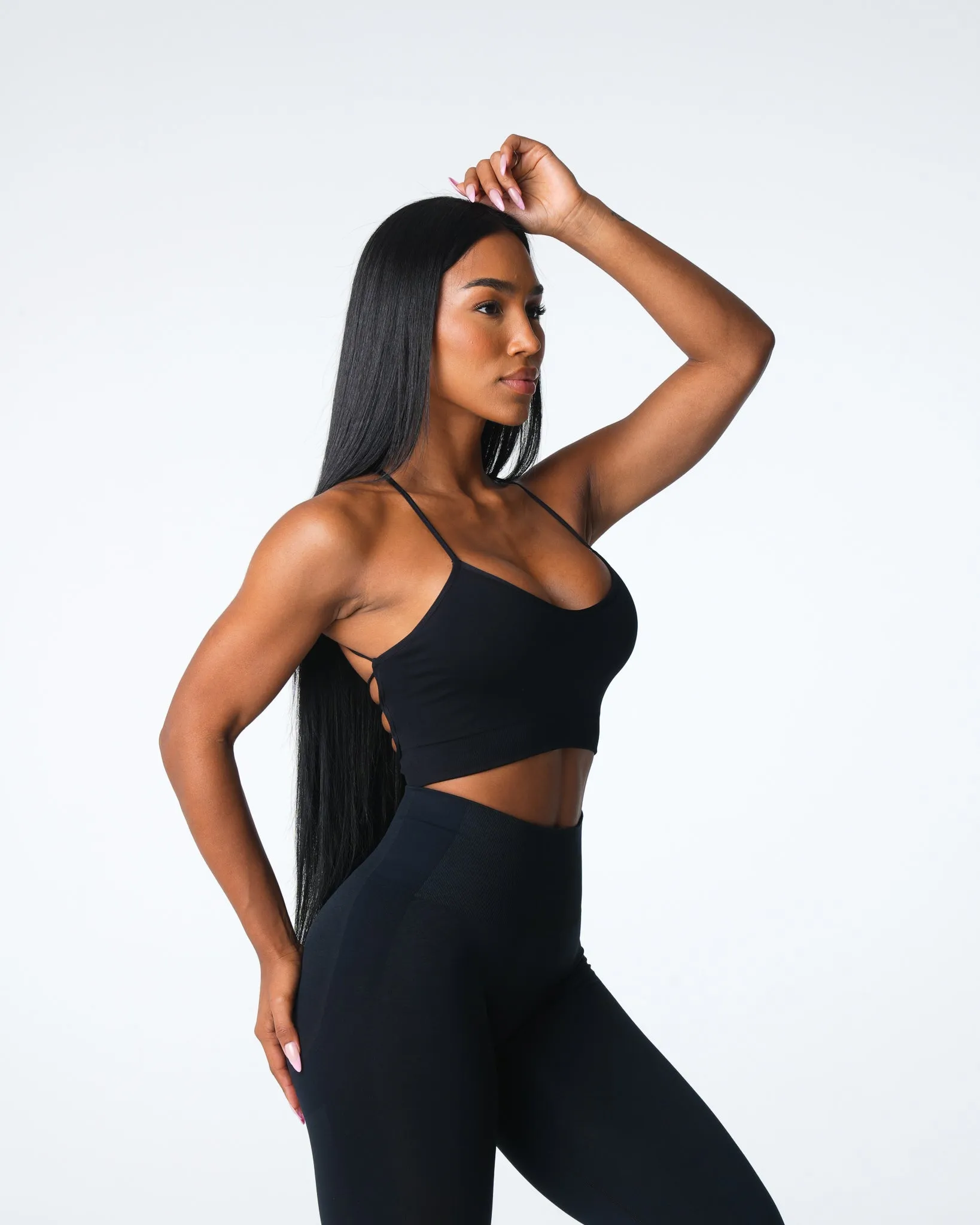 Black Cascade Seamless Bra sold by NVGTN product image thumbnail 3
