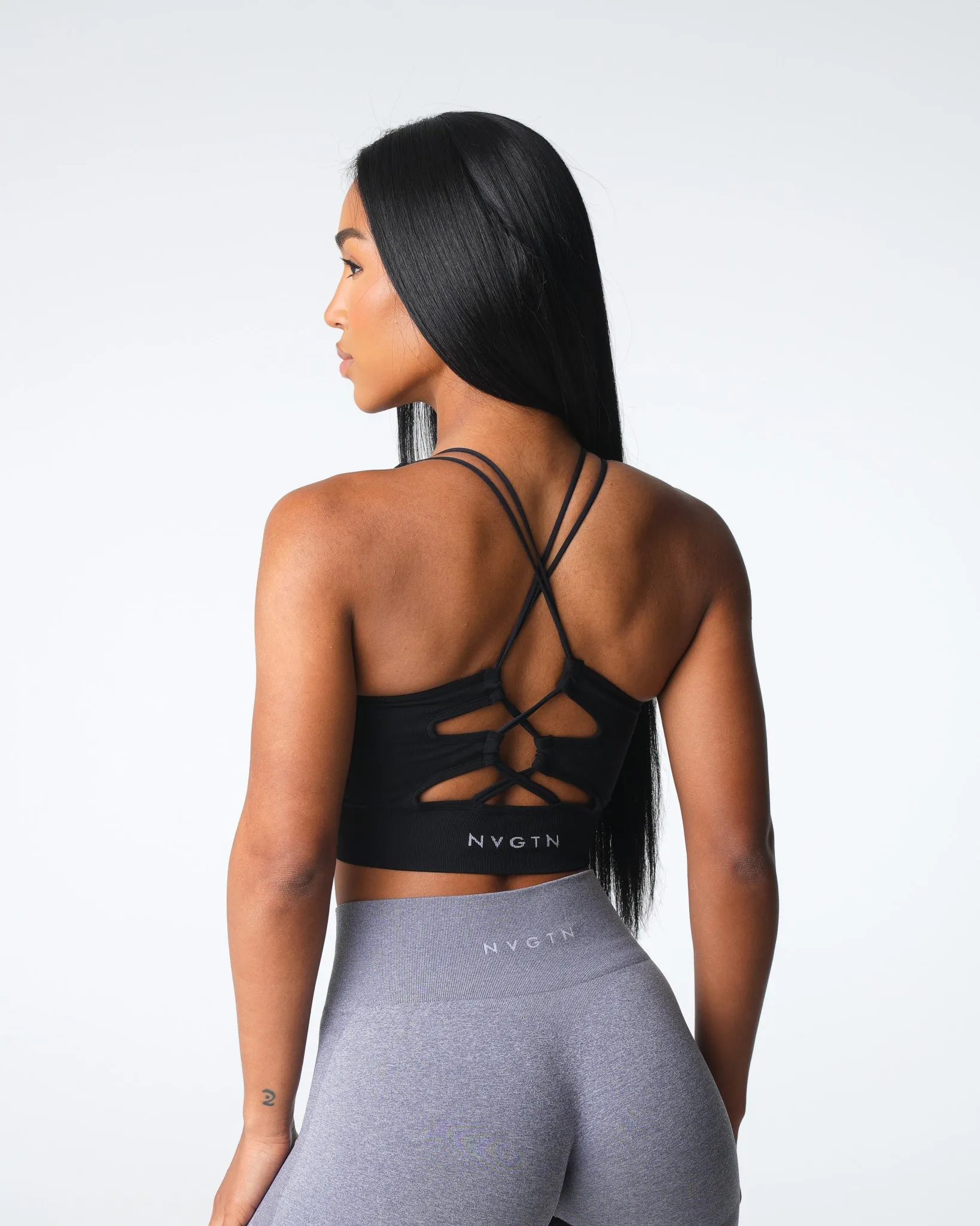 Black Thrive Seamless Bra sold by NVGTN product image thumbnail 4