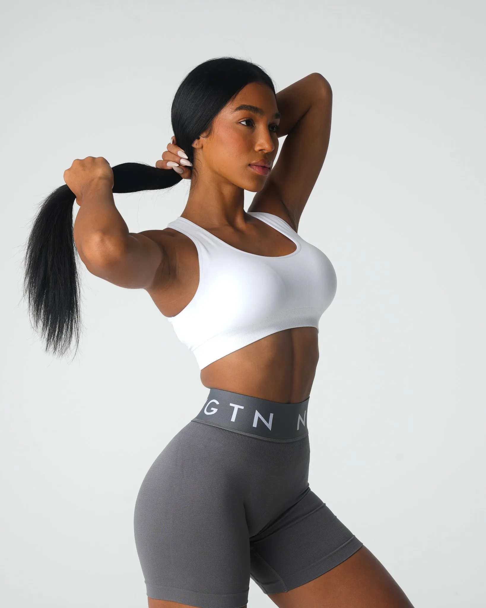 White Inspire Seamless Bra sold by NVGTN product image thumbnail 3