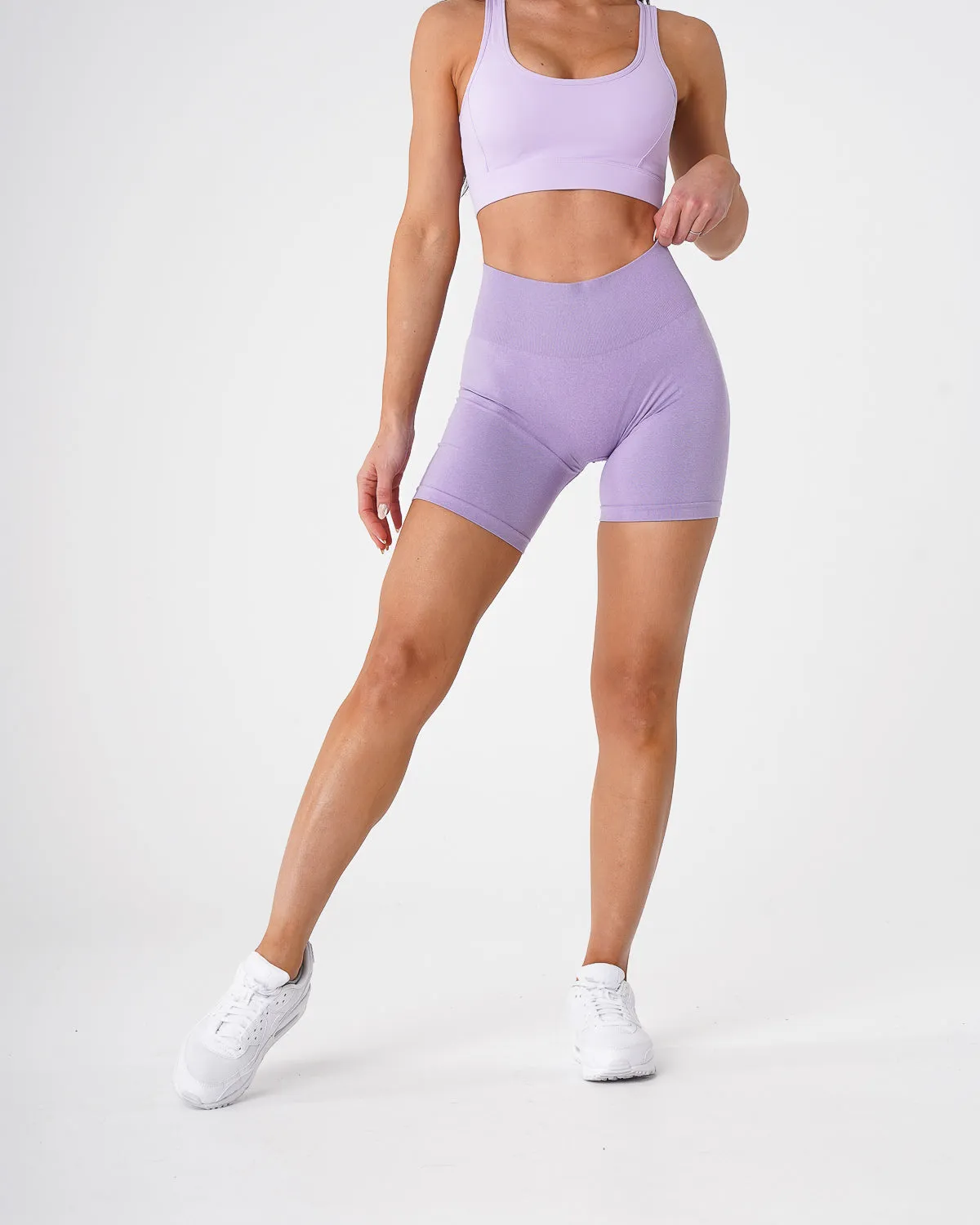 Lilac Pro Seamless Shorts sold by NVGTN product image thumbnail 2
