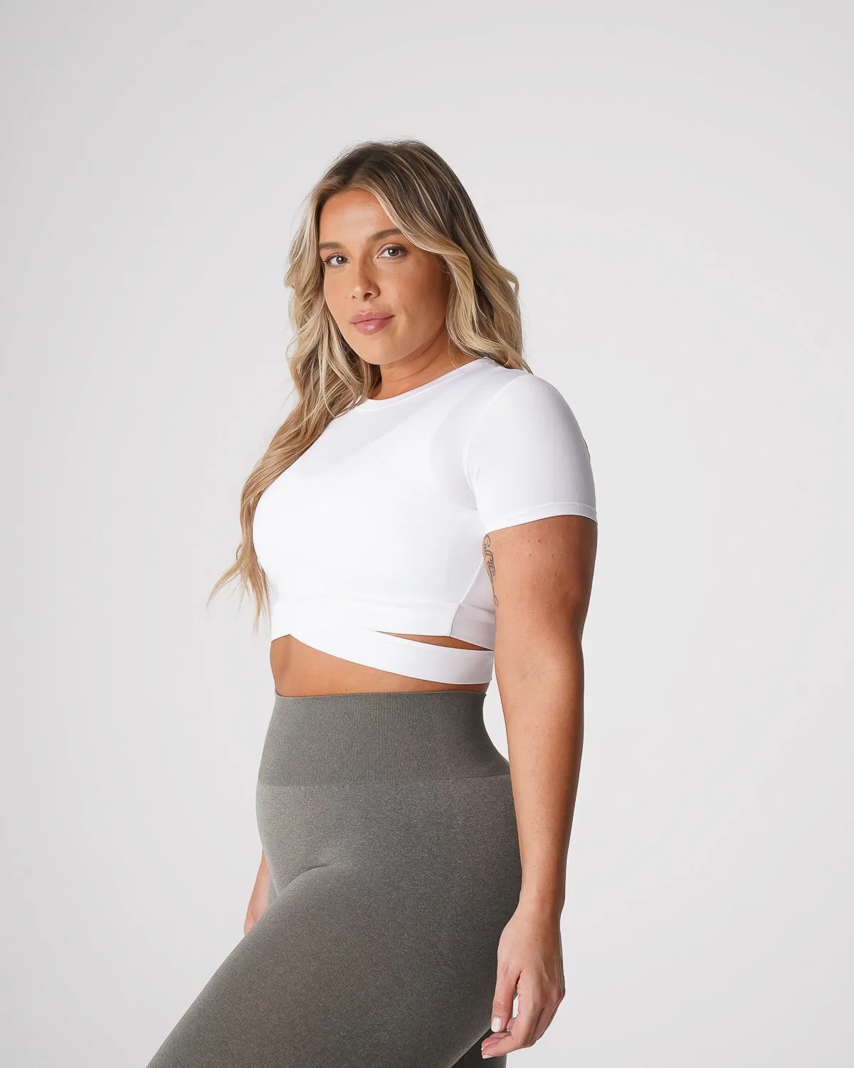 White Crossbody Tee sold by NVGTN product image thumbnail 2