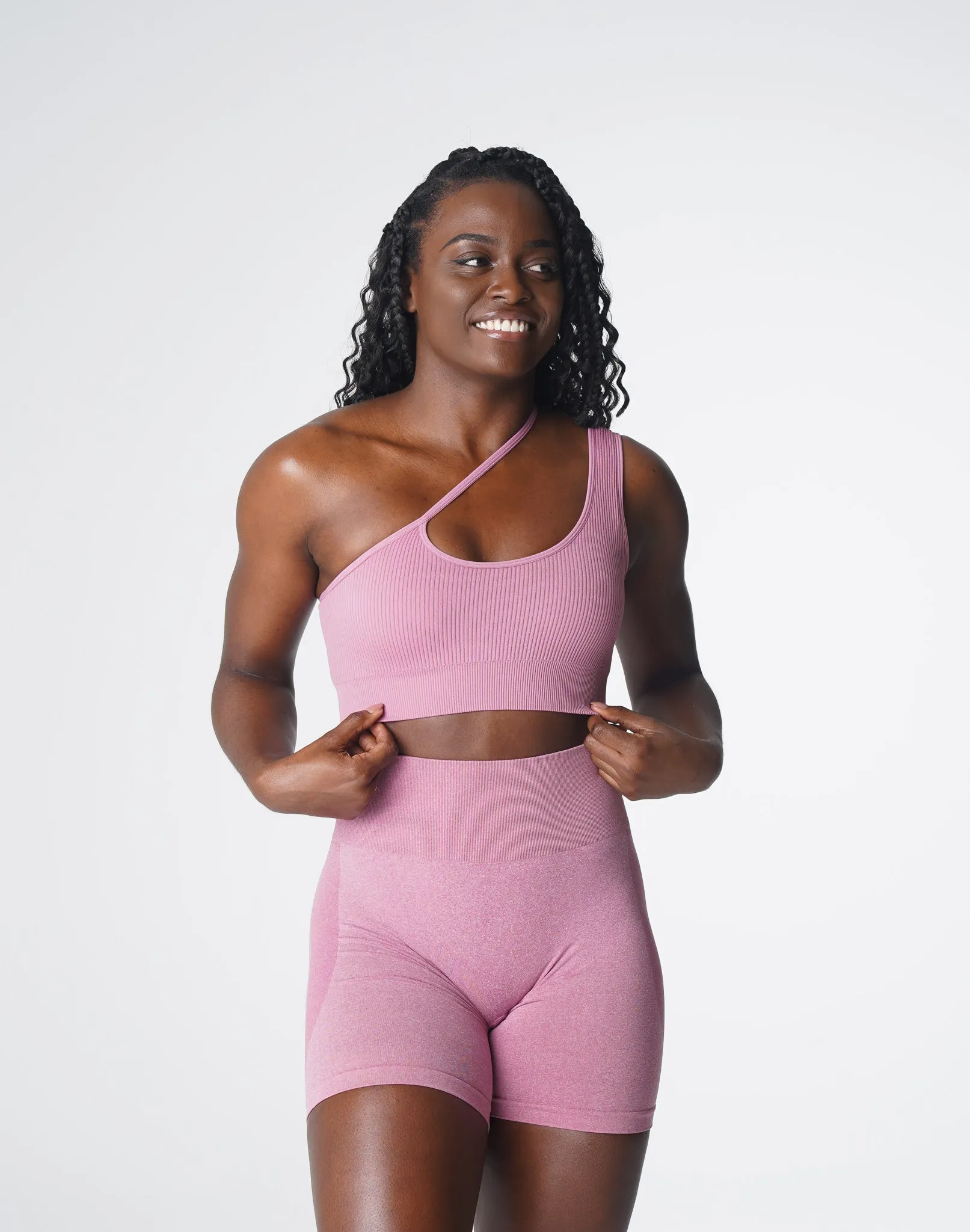 Pastel Pink Streamline Seamless Bra sold by NVGTN