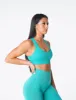 Turquoise Galaxy Ribbed Seamless Bra sold by NVGTN