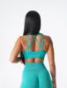 Turquoise Galaxy Ribbed Seamless Bra sold by NVGTN