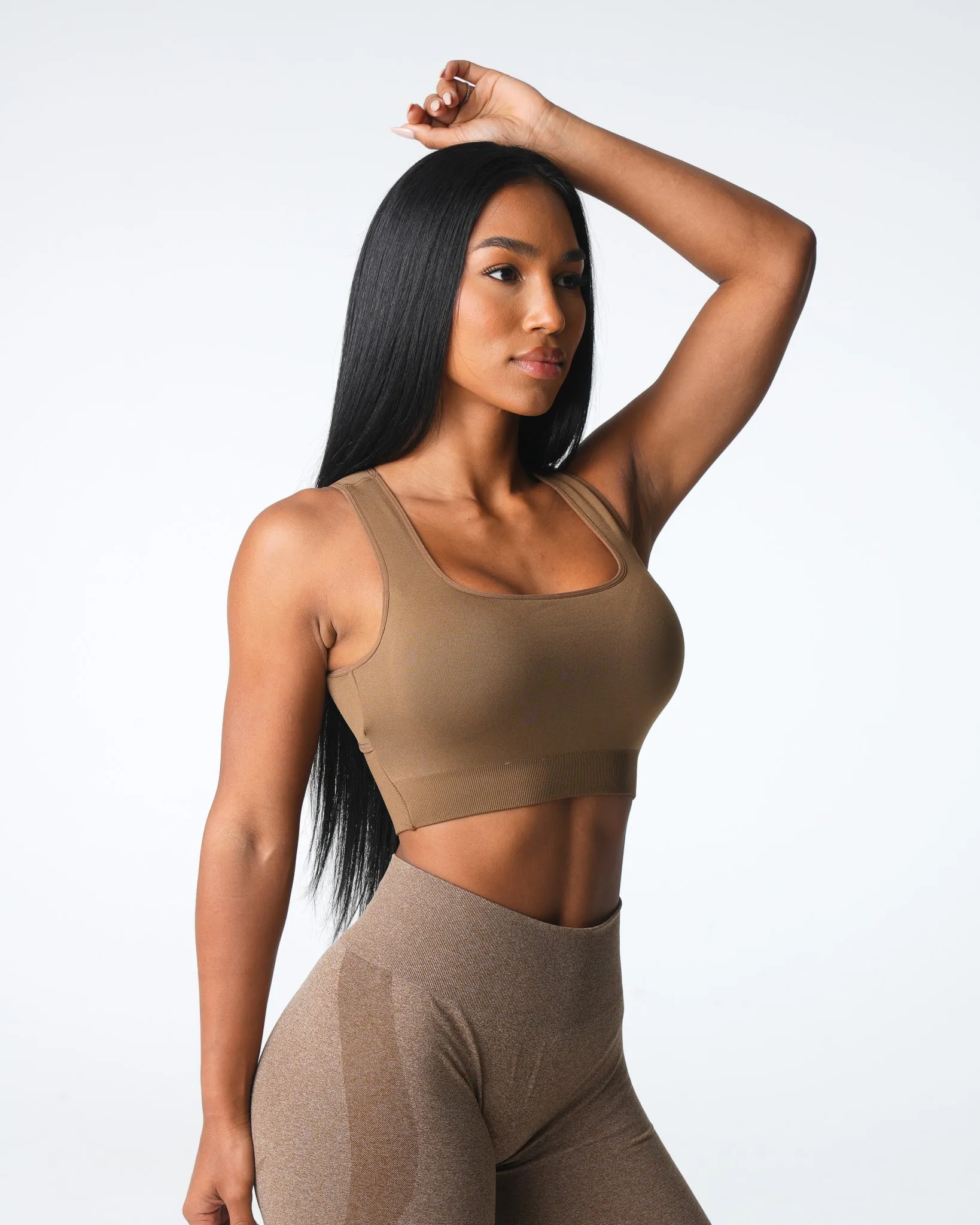 Mocha Empower Seamless Bra sold by NVGTN product image thumbnail 3