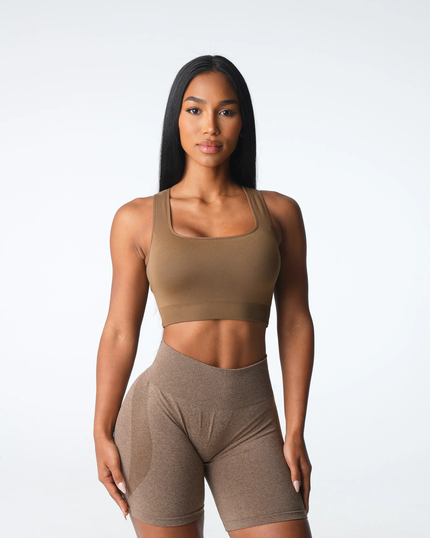 Mocha Empower Seamless Bra sold by NVGTN product image thumbnail 2