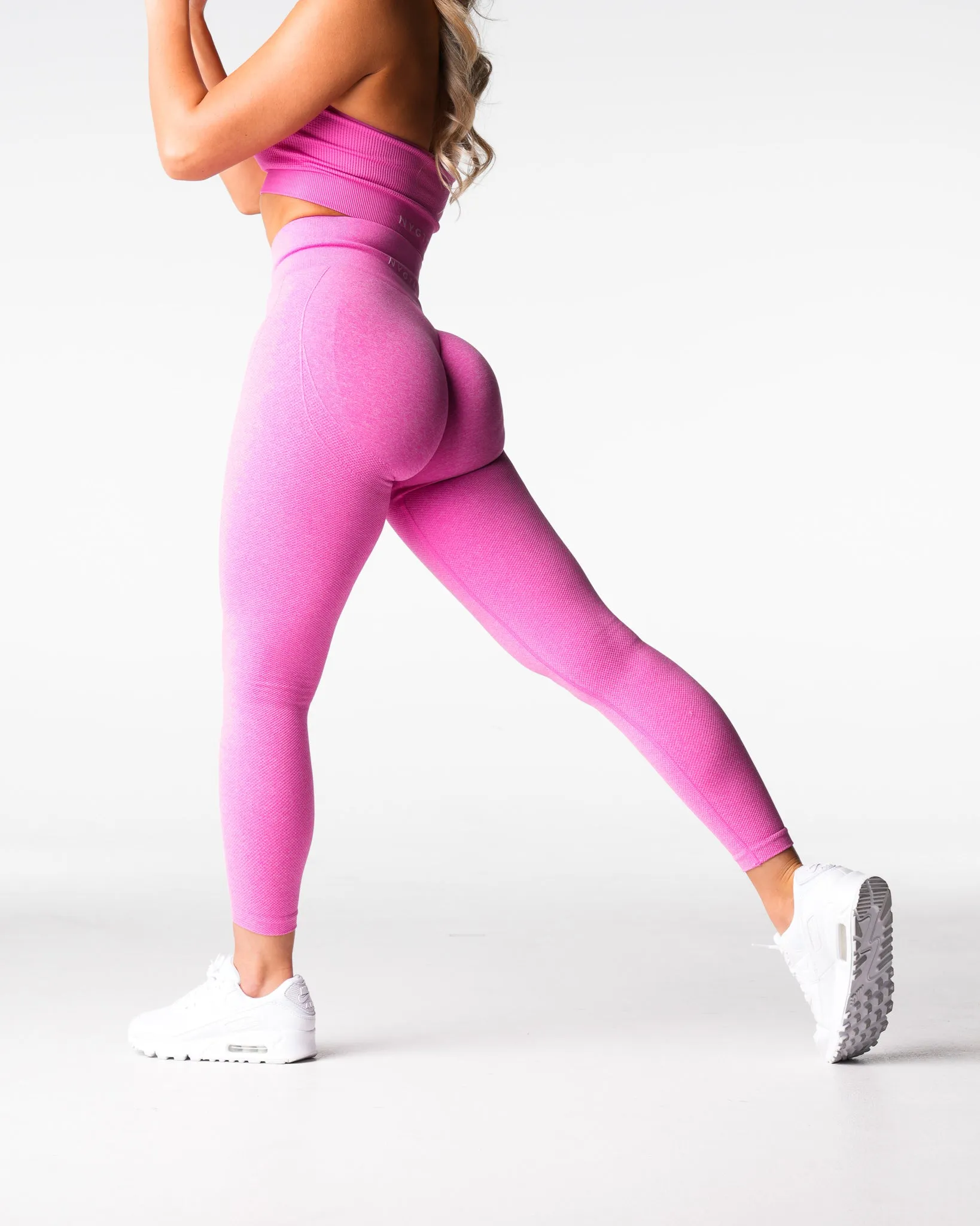 Bubble Gum Pink Lift Seamless Leggings sold by NVGTN