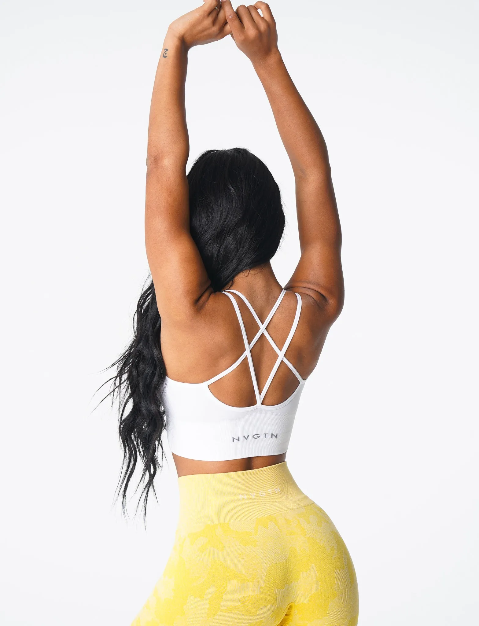 White Flourish Seamless Bra sold by NVGTN product image thumbnail 3