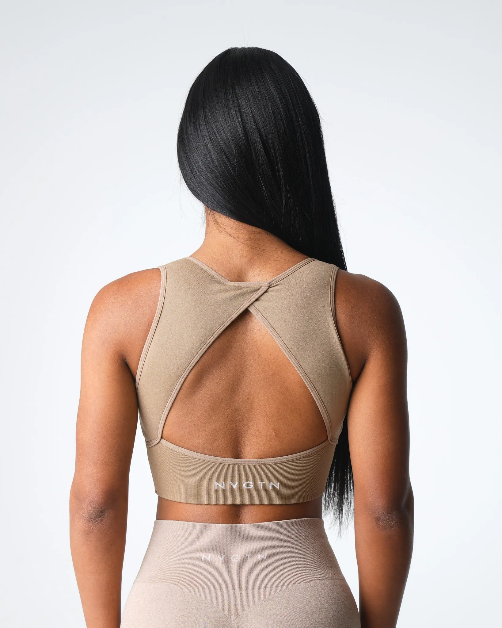 Beige Empower Seamless Bra sold by NVGTN product image thumbnail 4