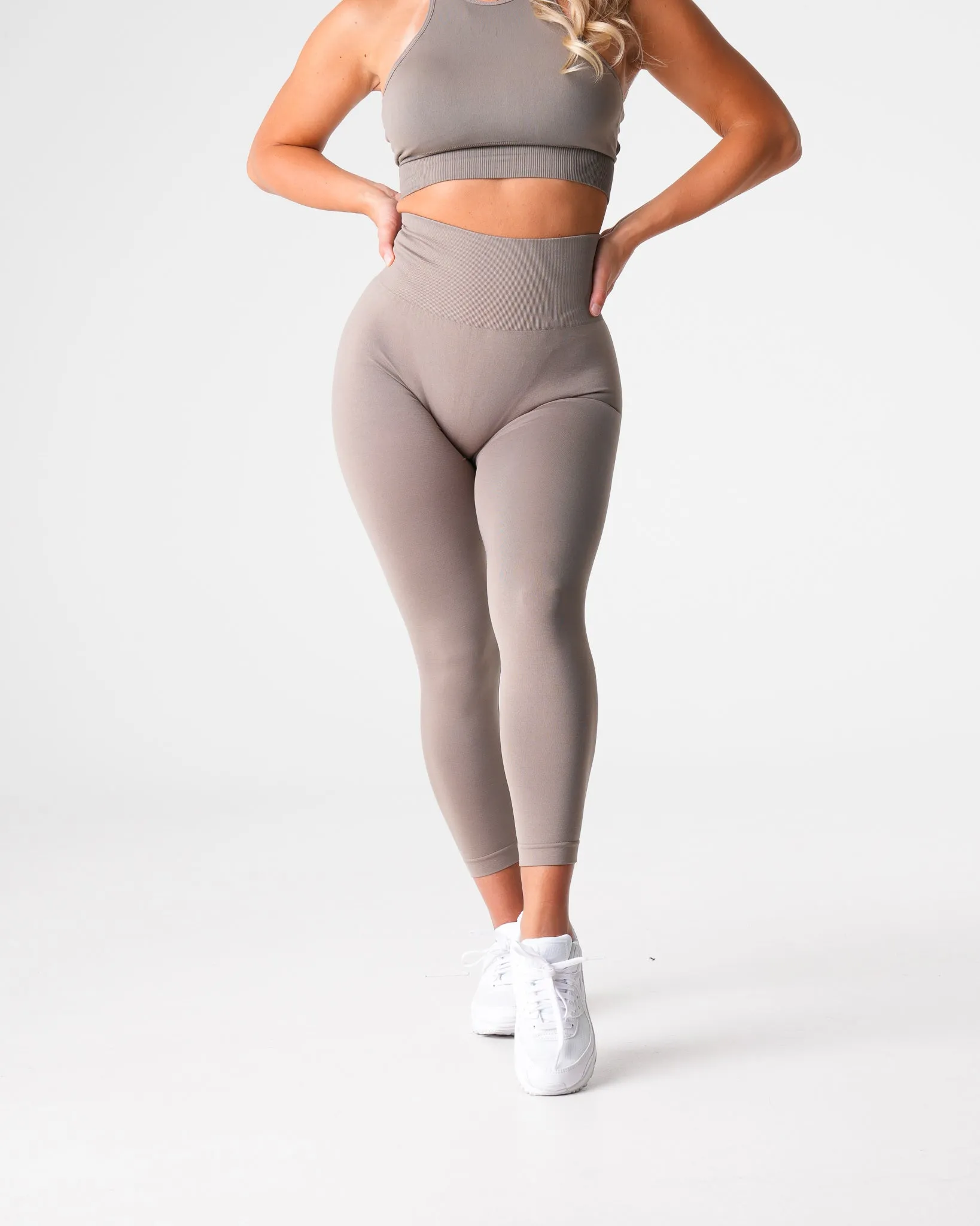 Taupe Shape Seamless Leggings sold by NVGTN product image thumbnail 4