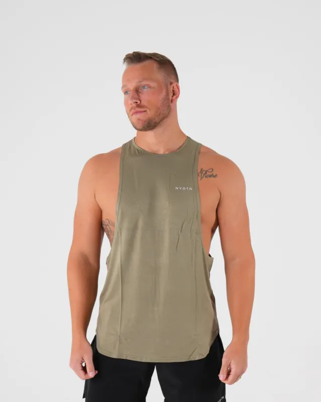 Sage Green Tech Edge Tank sold by NVGTN