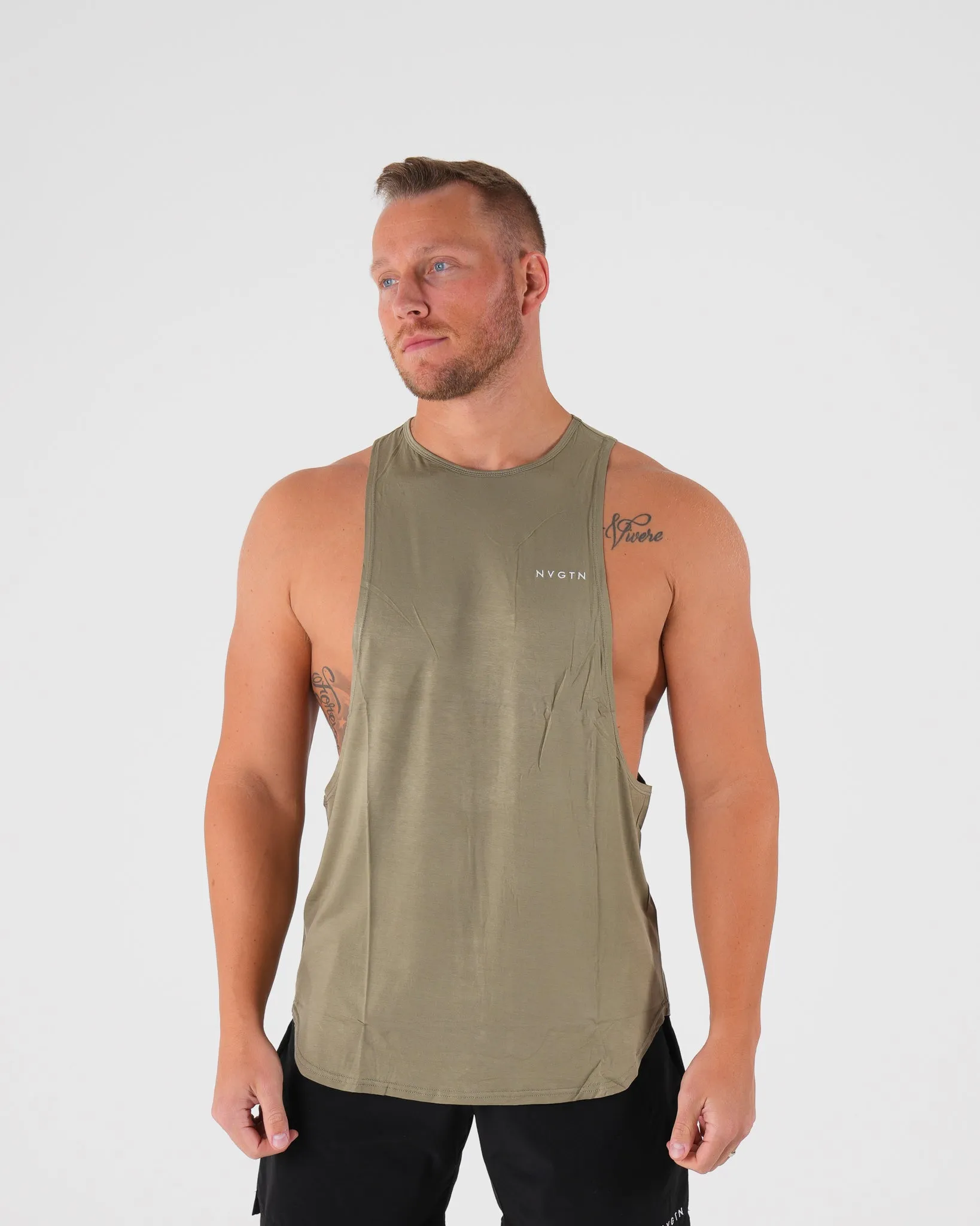 Sage Green Tech Edge Tank sold by NVGTN