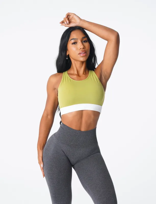 Olive Agility Bra sold by NVGTN