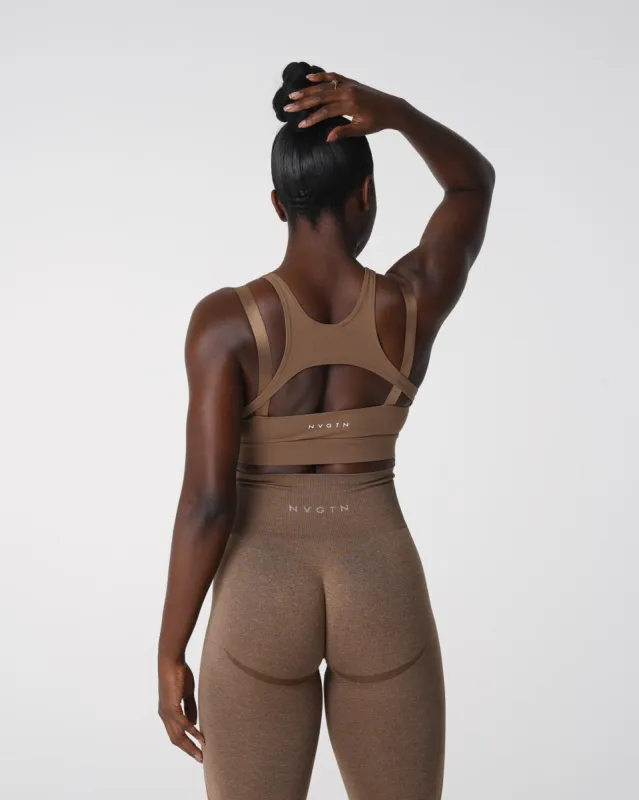 Mocha Apex Bra sold by NVGTN