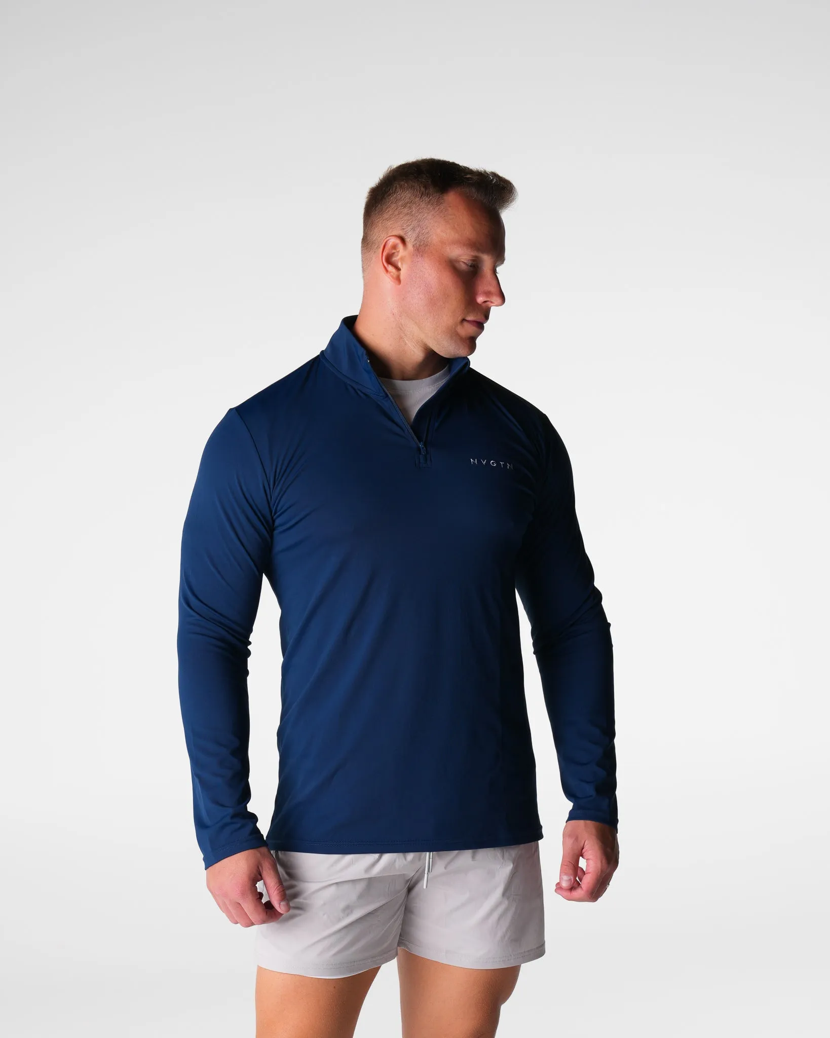 Navy Skyline Quarter Zip sold by NVGTN product image thumbnail 3
