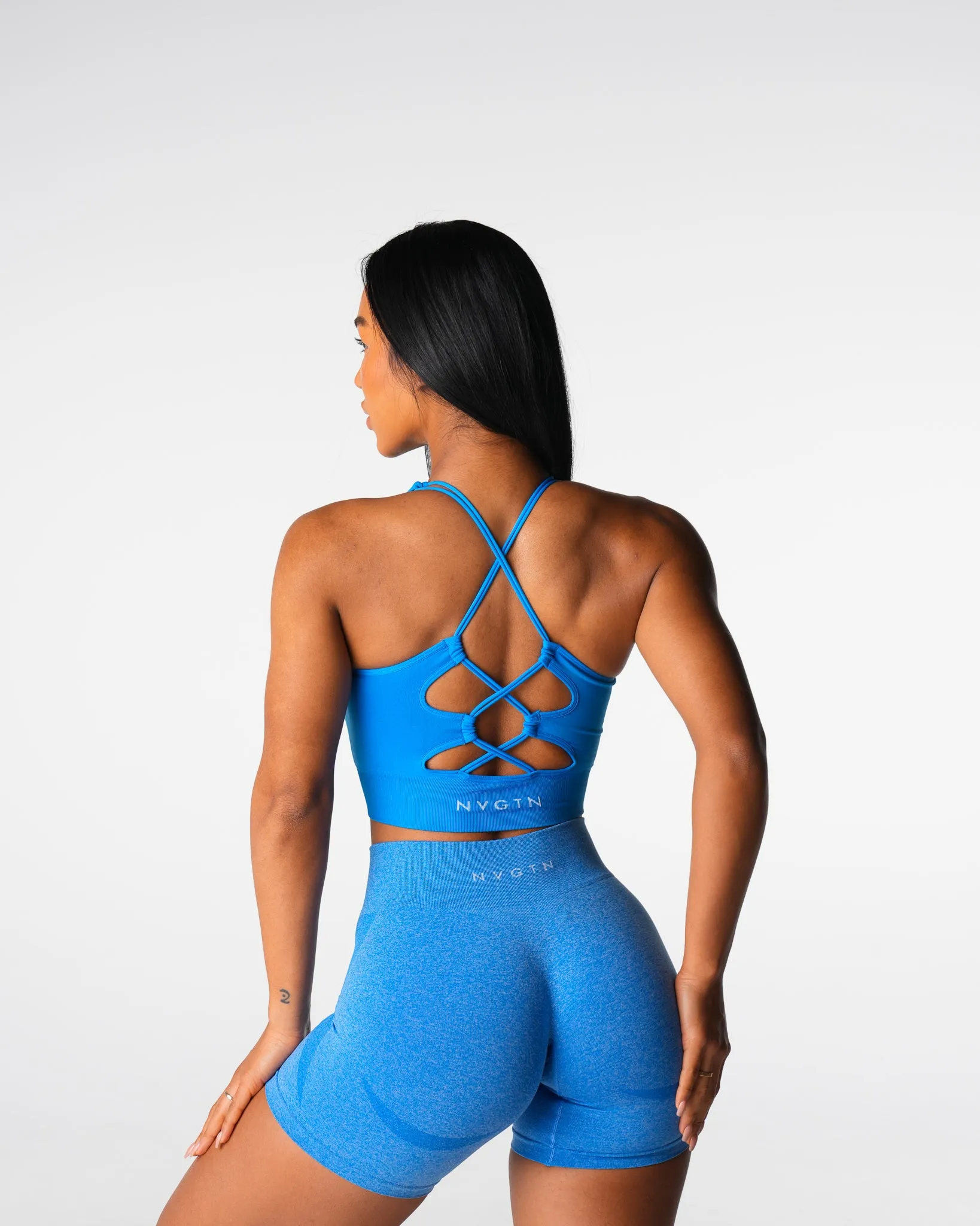 Ocean Blue Thrive Seamless Bra sold by NVGTN product image thumbnail 4