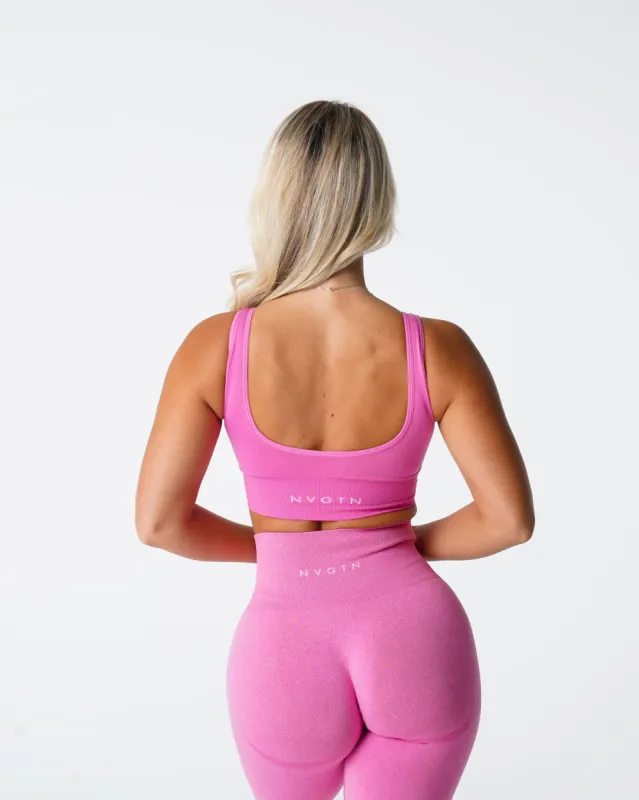 Bubble Gum Pink Elevate Seamless Bra sold by NVGTN