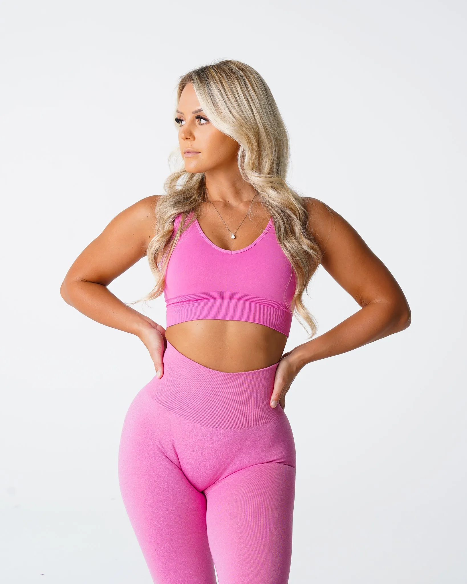 Bubble Gum Pink Elevate Seamless Bra sold by NVGTN product image thumbnail 3