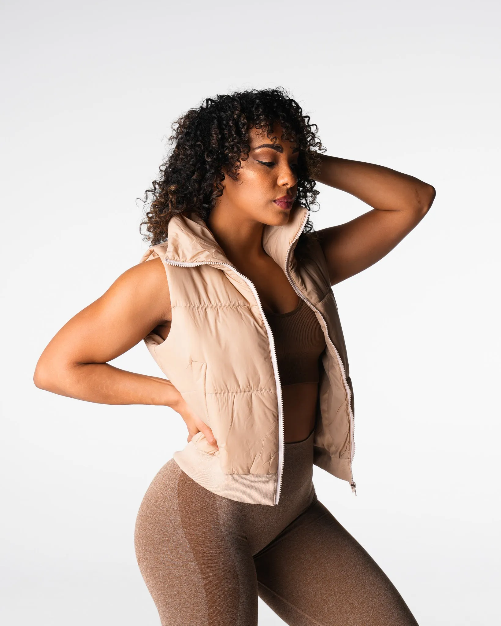 Cream Cloud Puffer Vest sold by NVGTN product image thumbnail 2