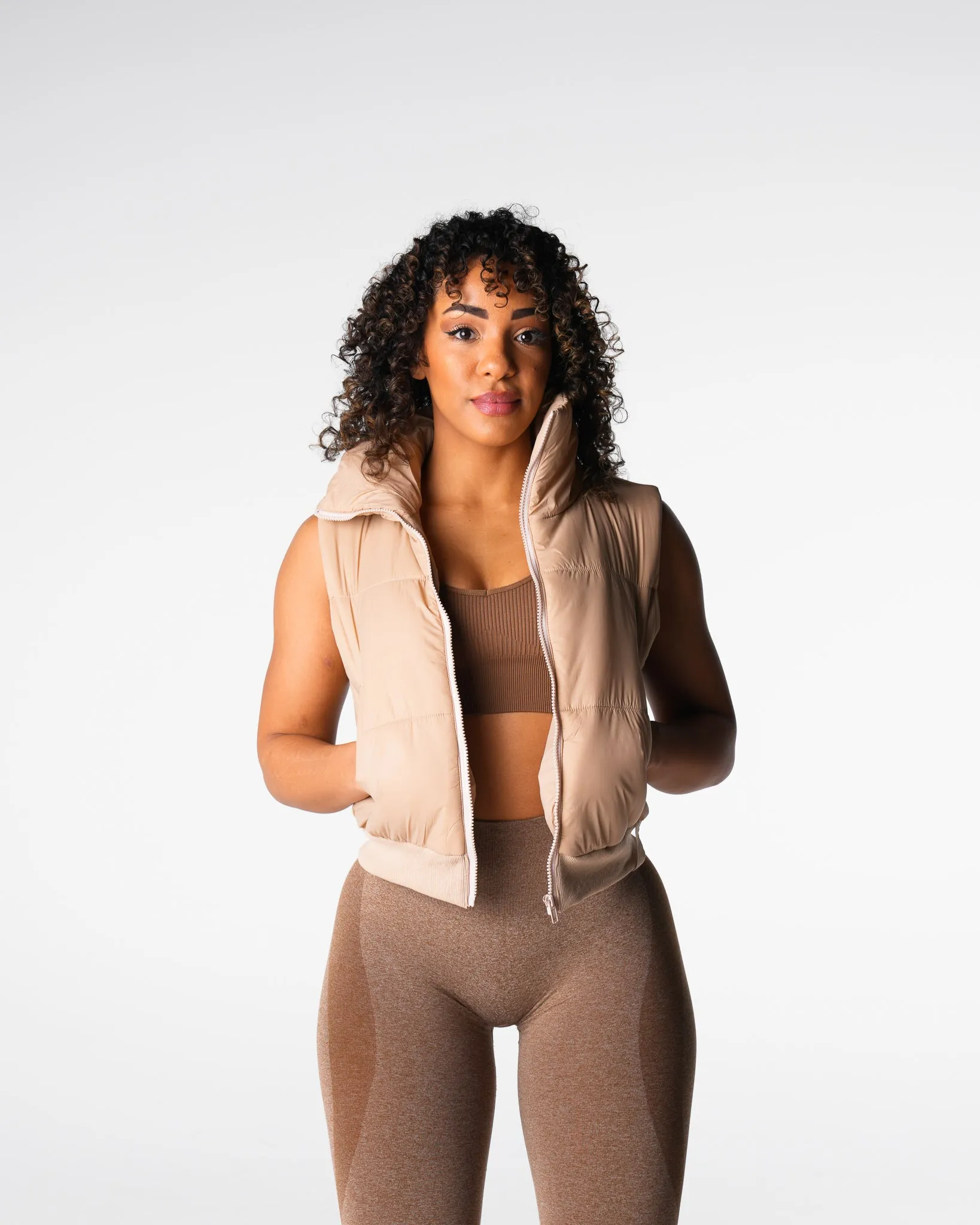 Cream Cloud Puffer Vest sold by NVGTN