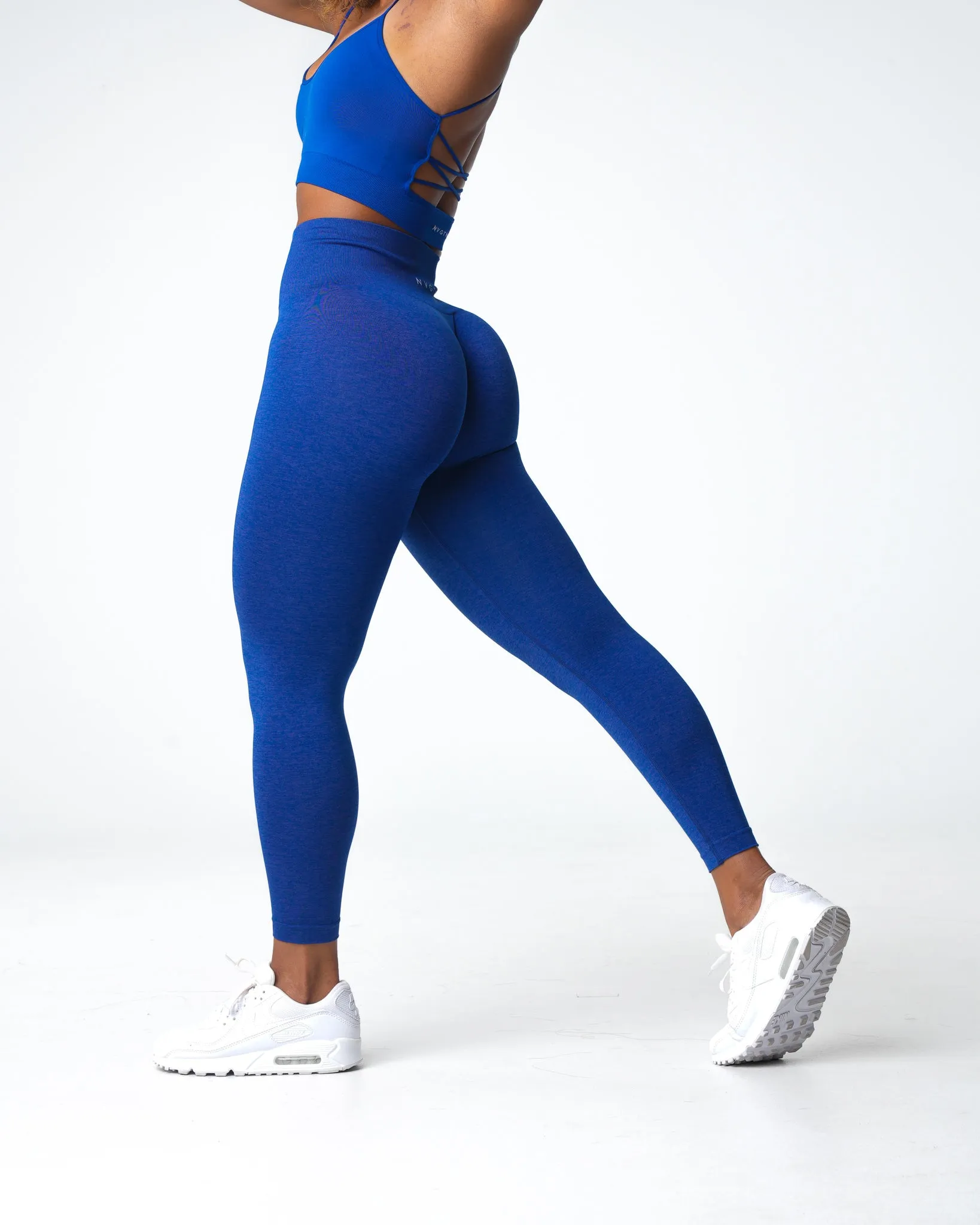 Azure Blue Shape Seamless Leggings sold by NVGTN