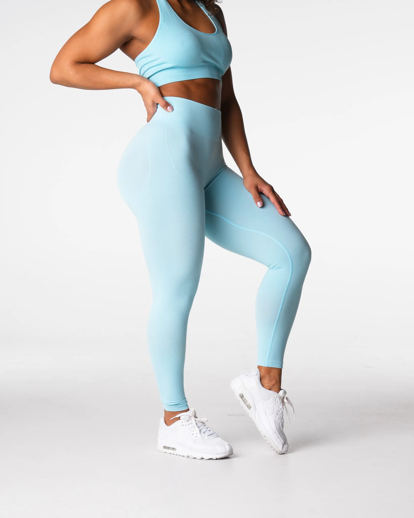 Pastel Blue Lift Seamless Leggings sold by NVGTN product image thumbnail 3