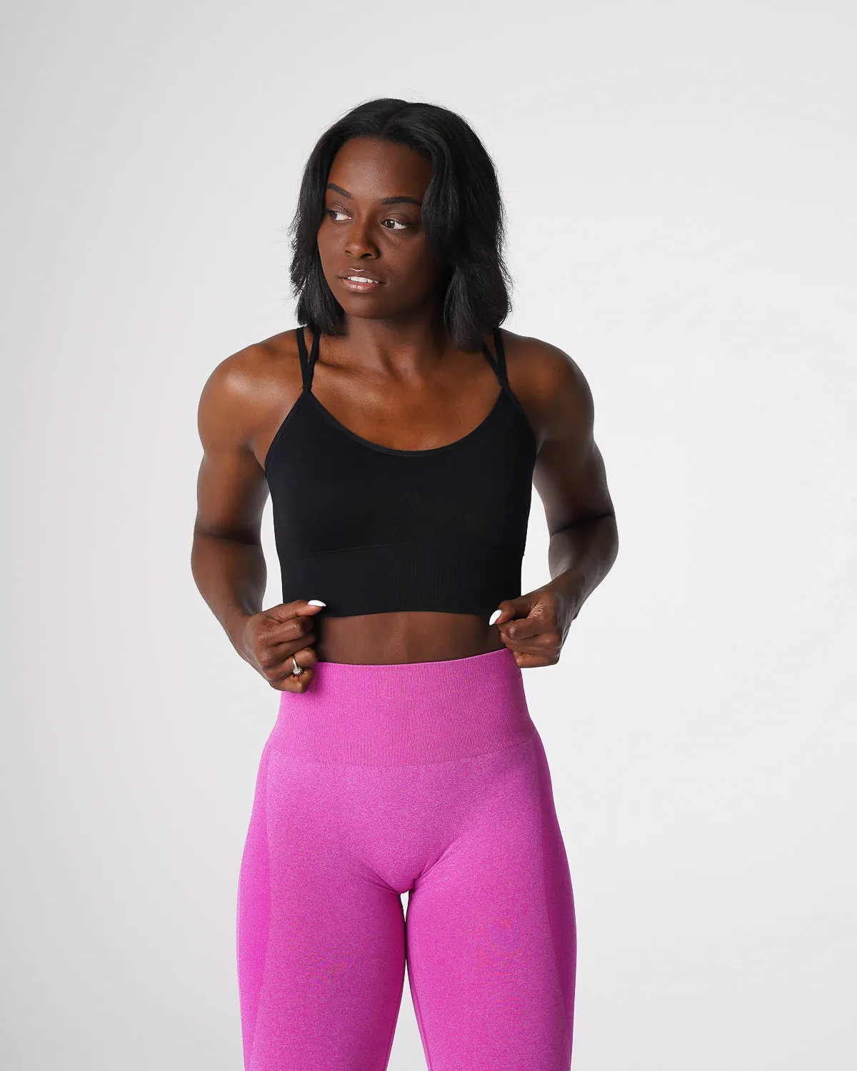 Black Flourish Seamless Bra sold by NVGTN product image thumbnail 4