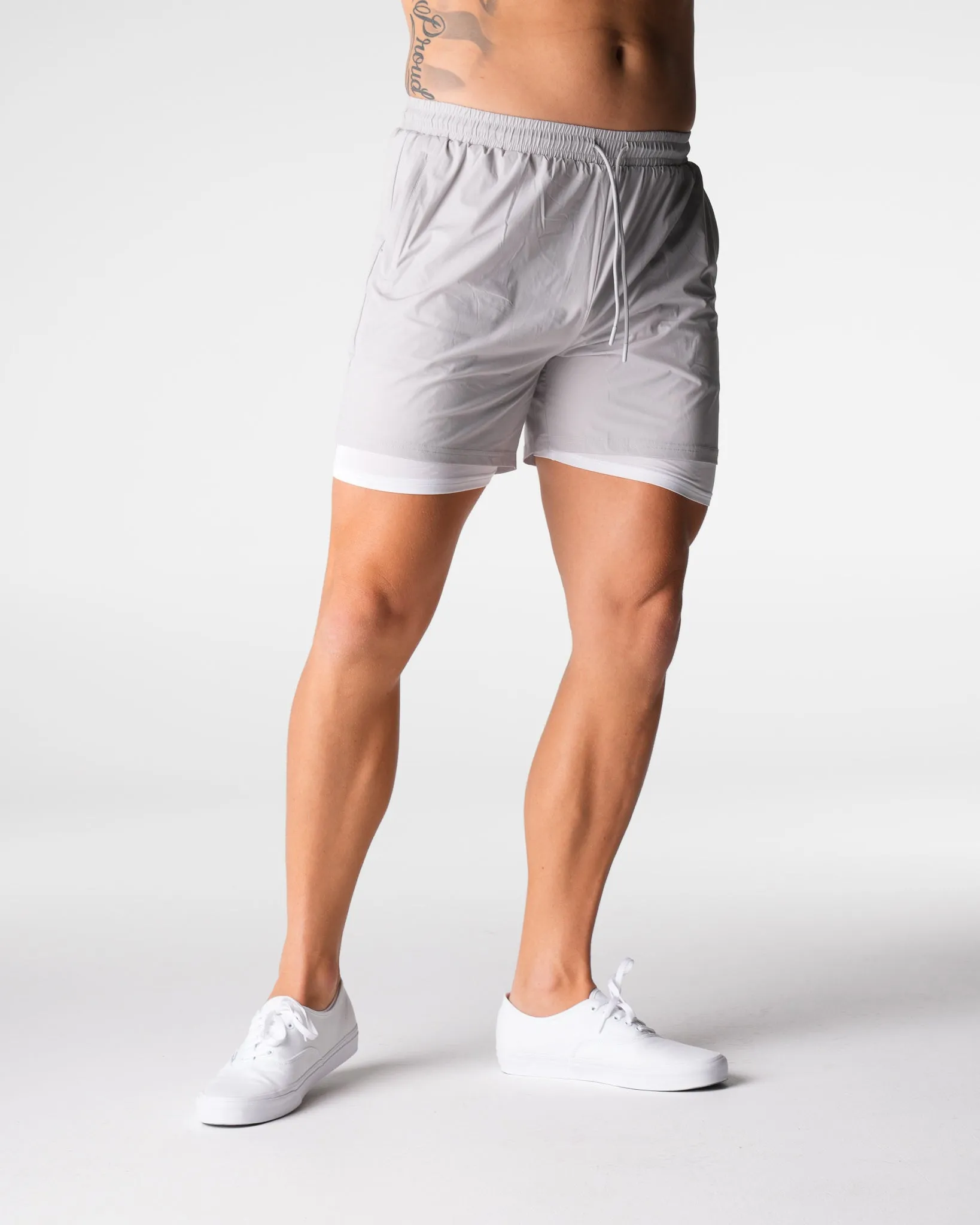Light Grey Voyager Shorts sold by NVGTN product image thumbnail 3