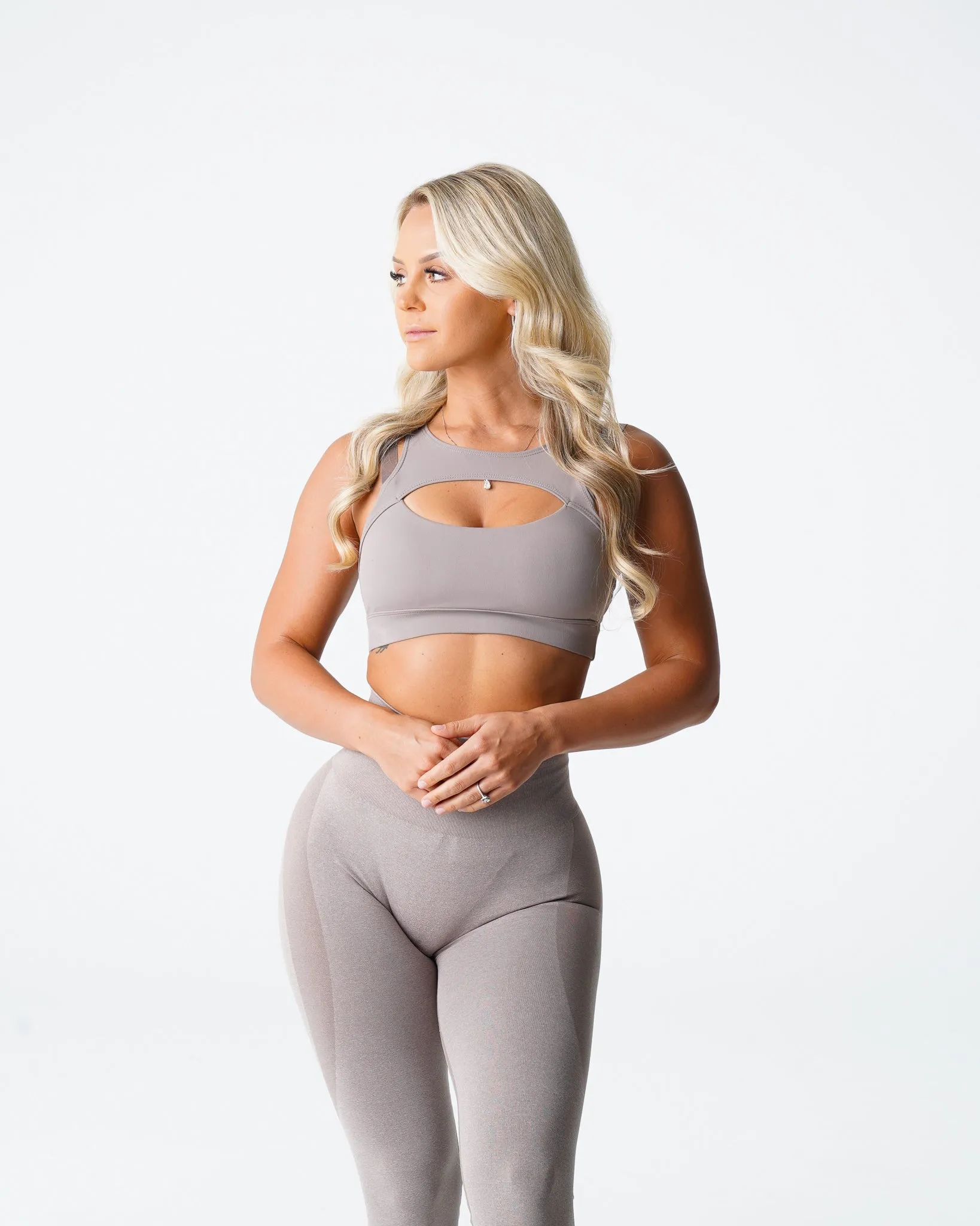 Taupe Apex Bra sold by NVGTN