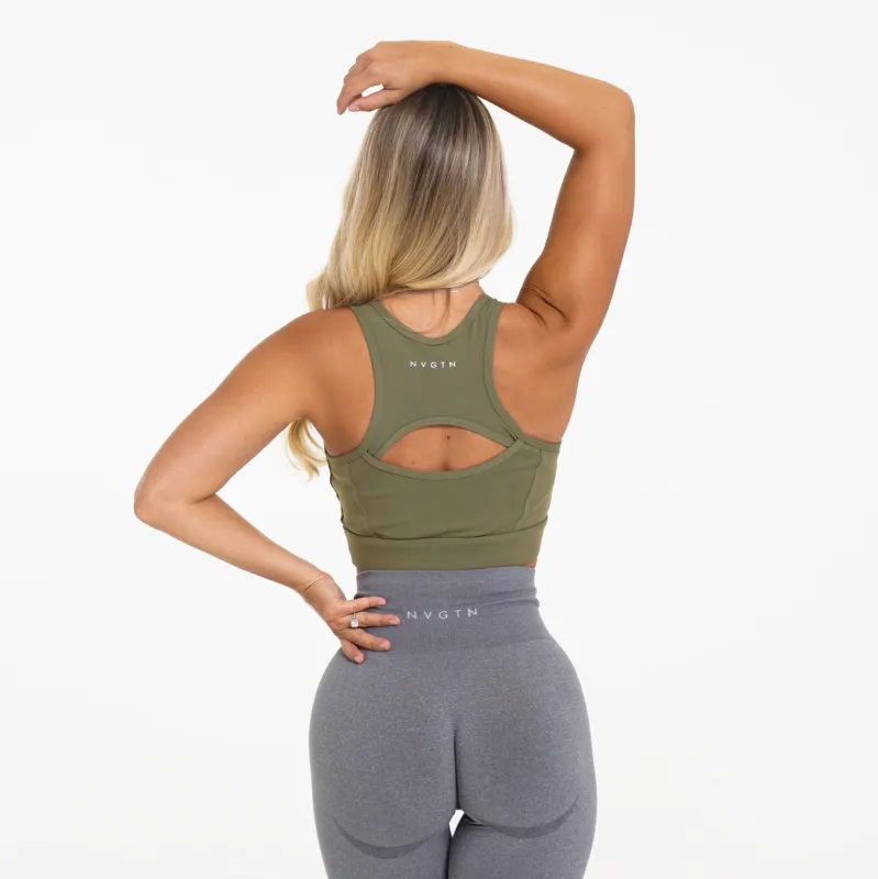 Army Green Performance Bra sold by NVGTN