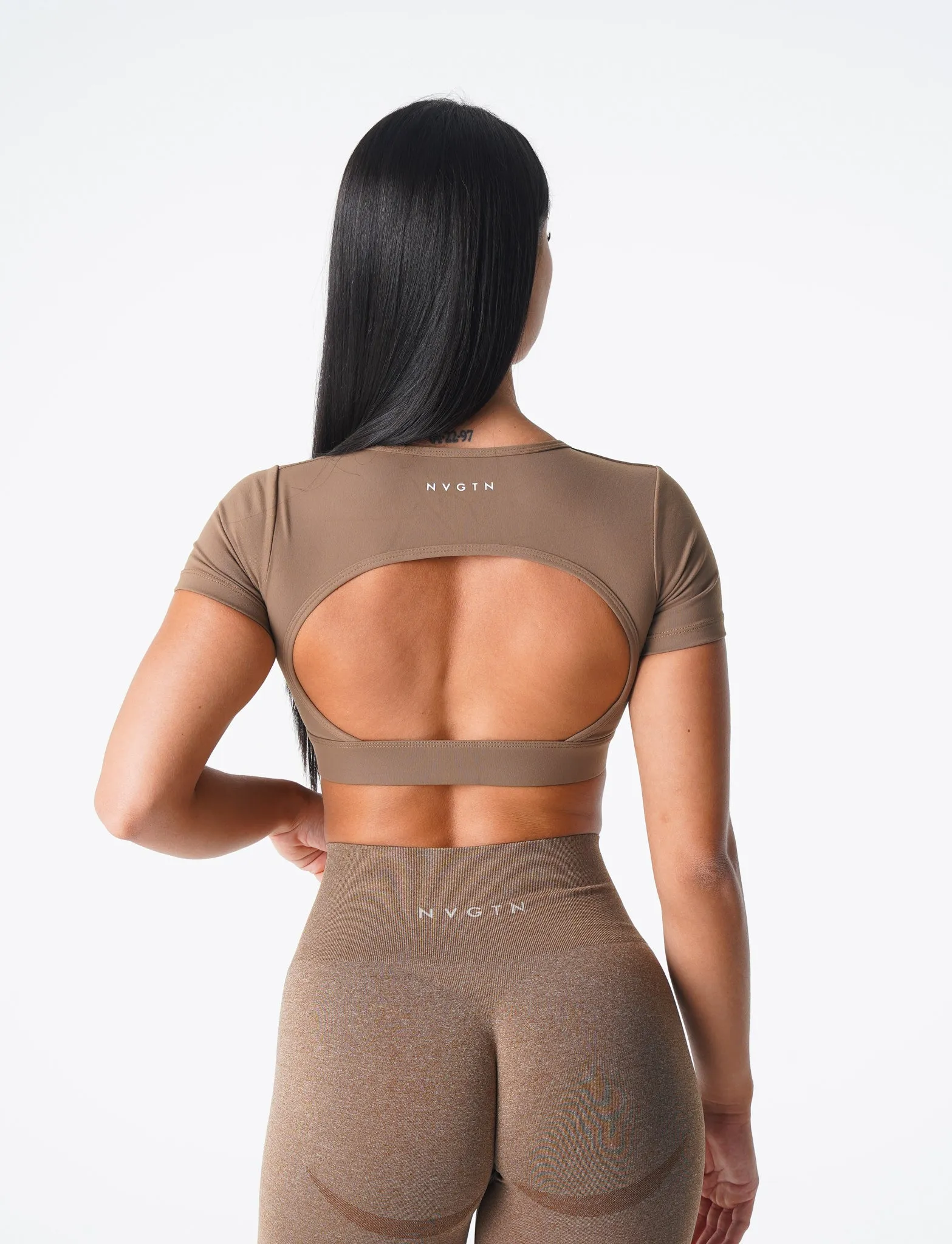 Mocha Open Back Tee sold by NVGTN product image thumbnail 4
