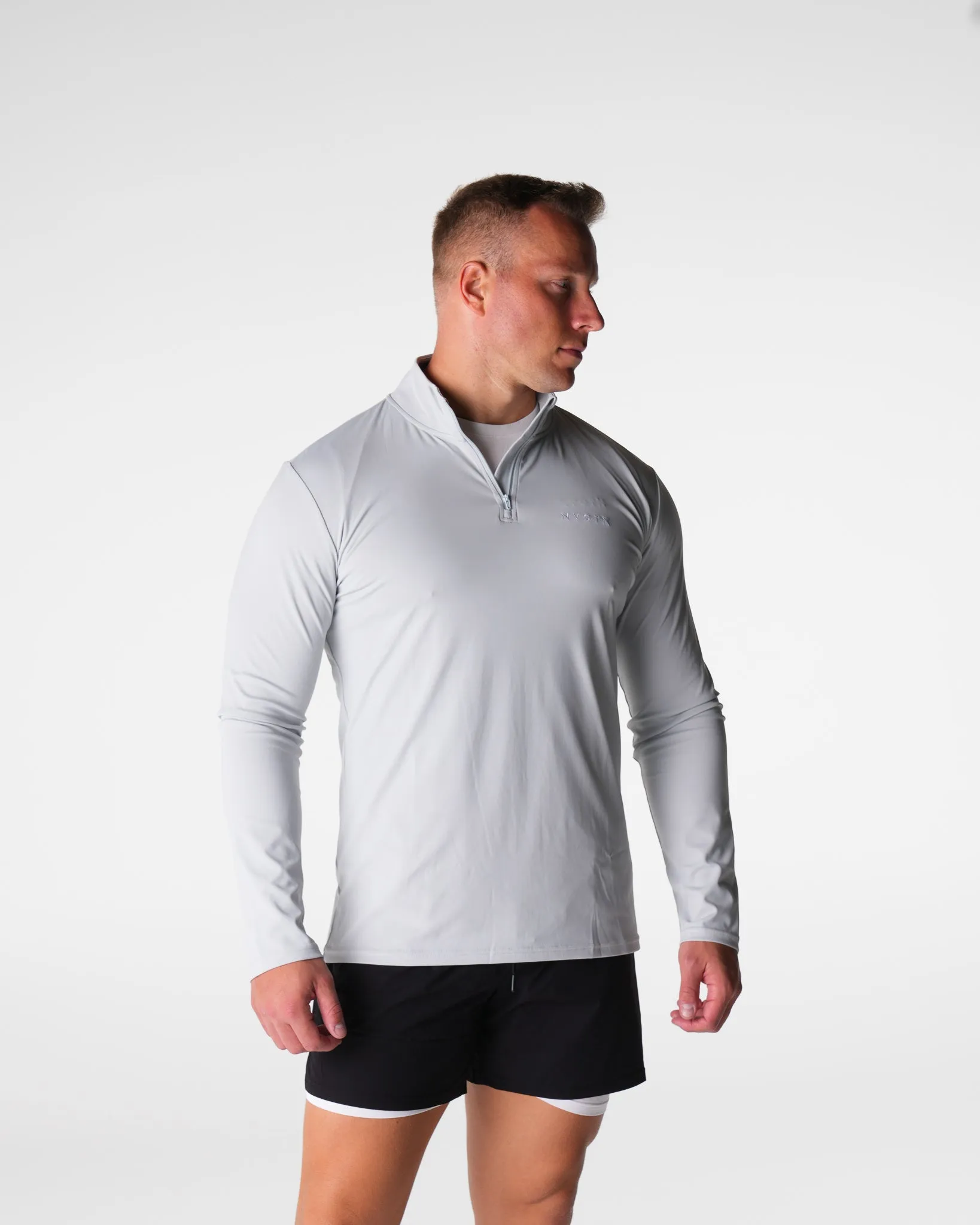 Light Grey Skyline Quarter Zip sold by NVGTN product image thumbnail 3