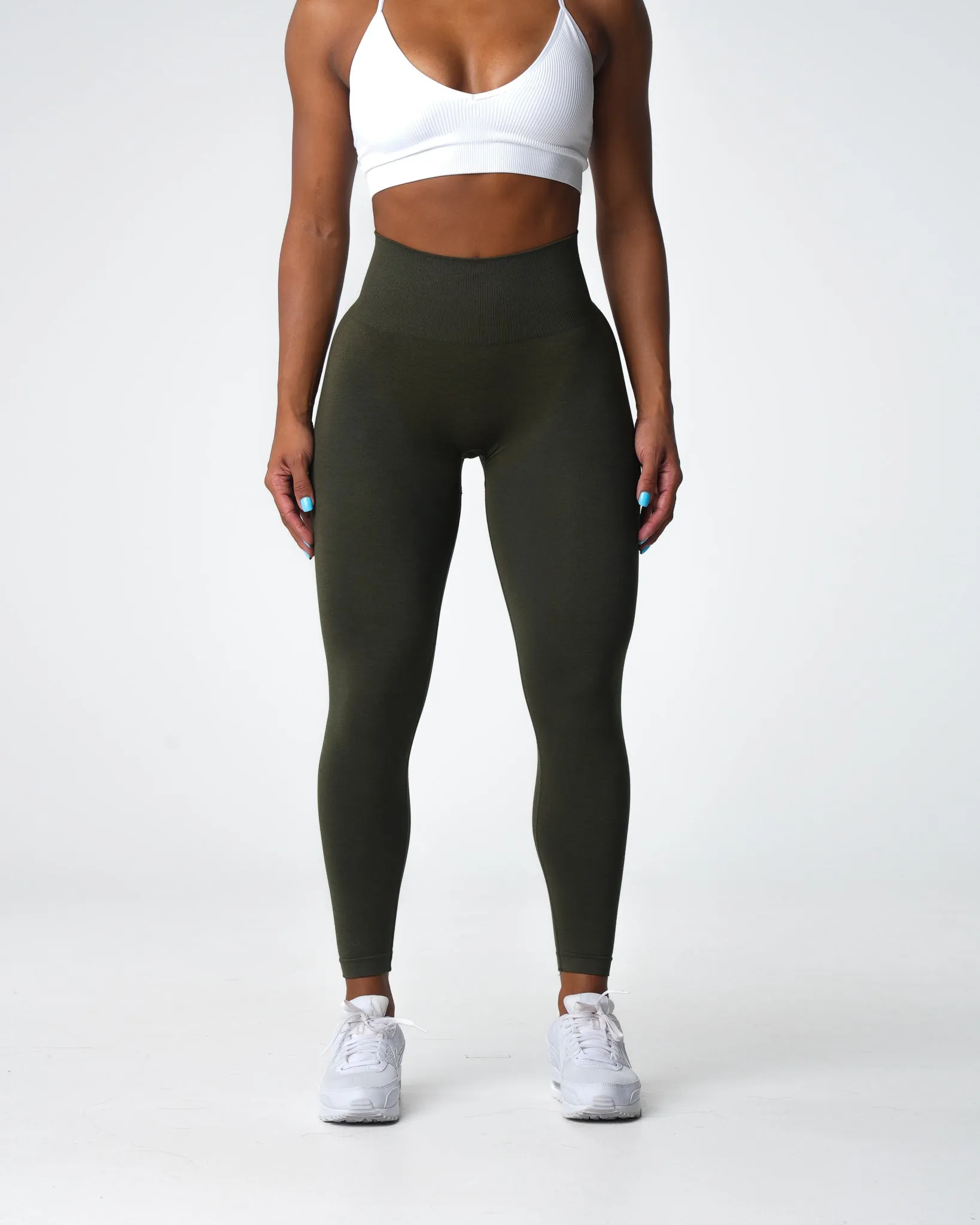 Olive Performance Seamless Leggings sold by NVGTN product image thumbnail 3