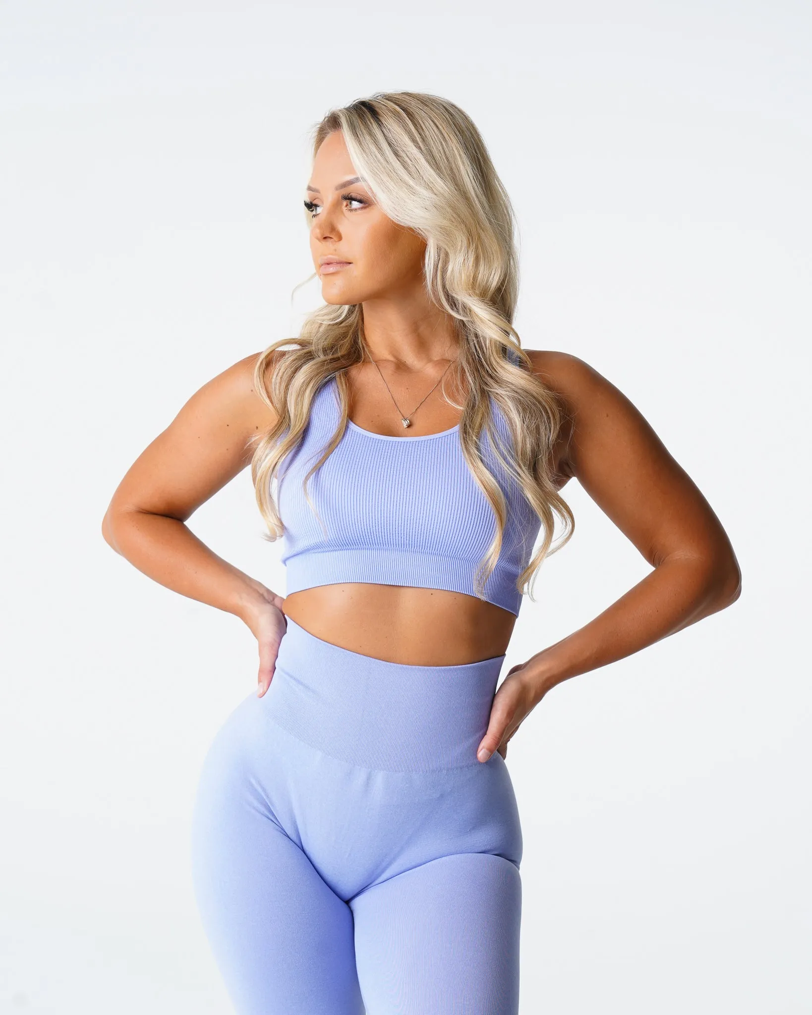 Periwinkle Desire Ribbed Seamless Bra sold by NVGTN product image thumbnail 3