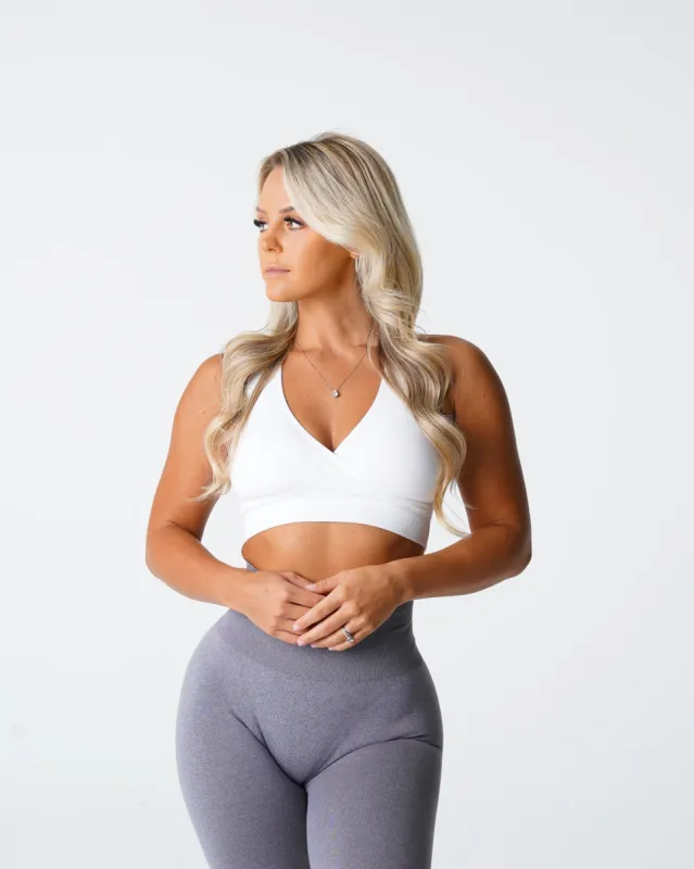 White Pursuit Seamless Bra sold by NVGTN