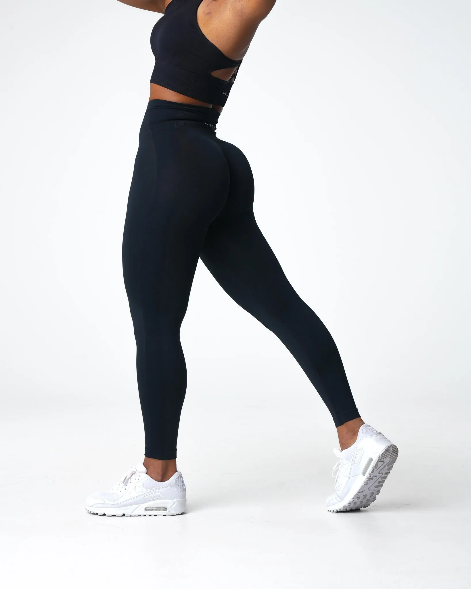 Black Performance Seamless Leggings sold by NVGTN