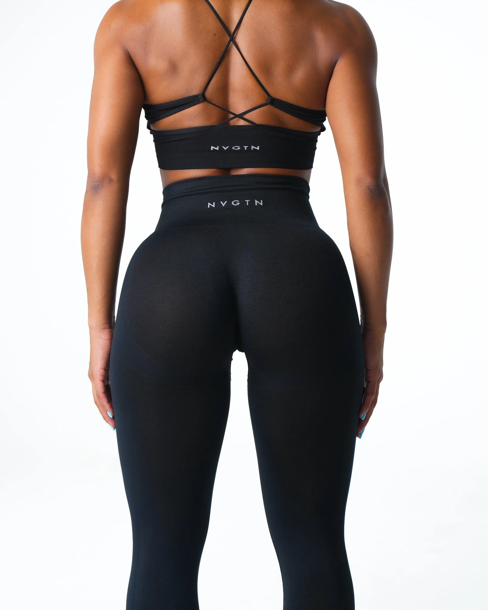 Black Performance Seamless Leggings sold by NVGTN product image thumbnail 2