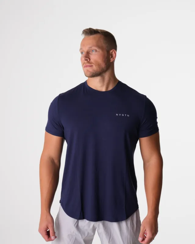 Navy Tech Fitted Tee sold by NVGTN